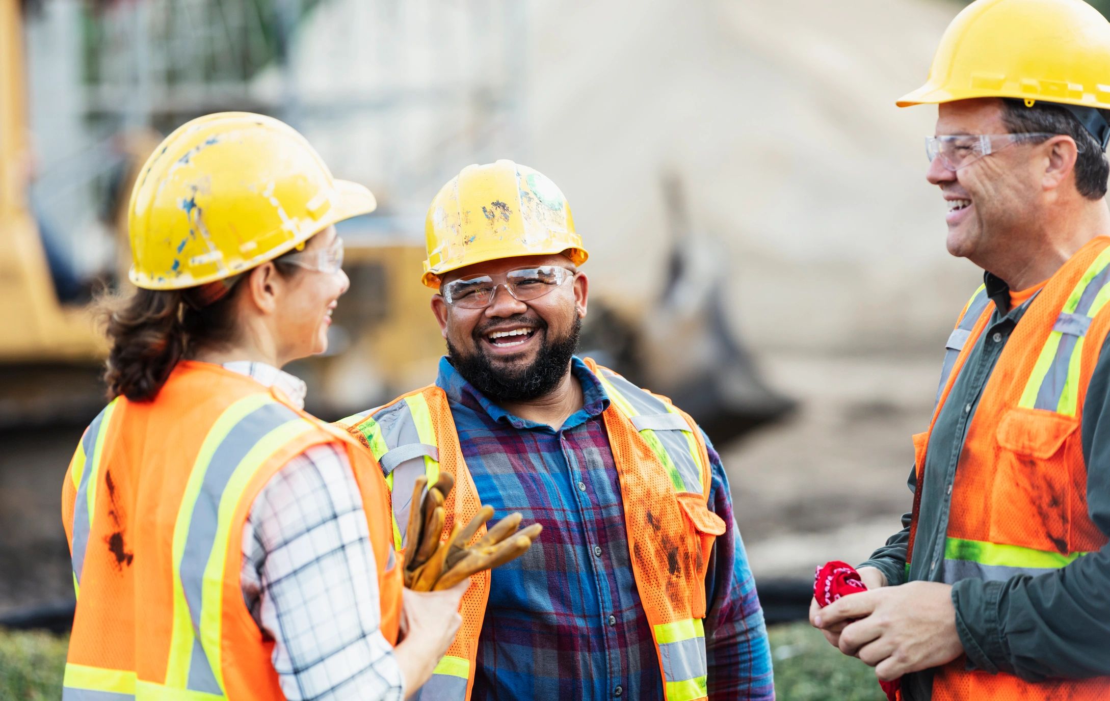 Construction professionals collaborating on a development project