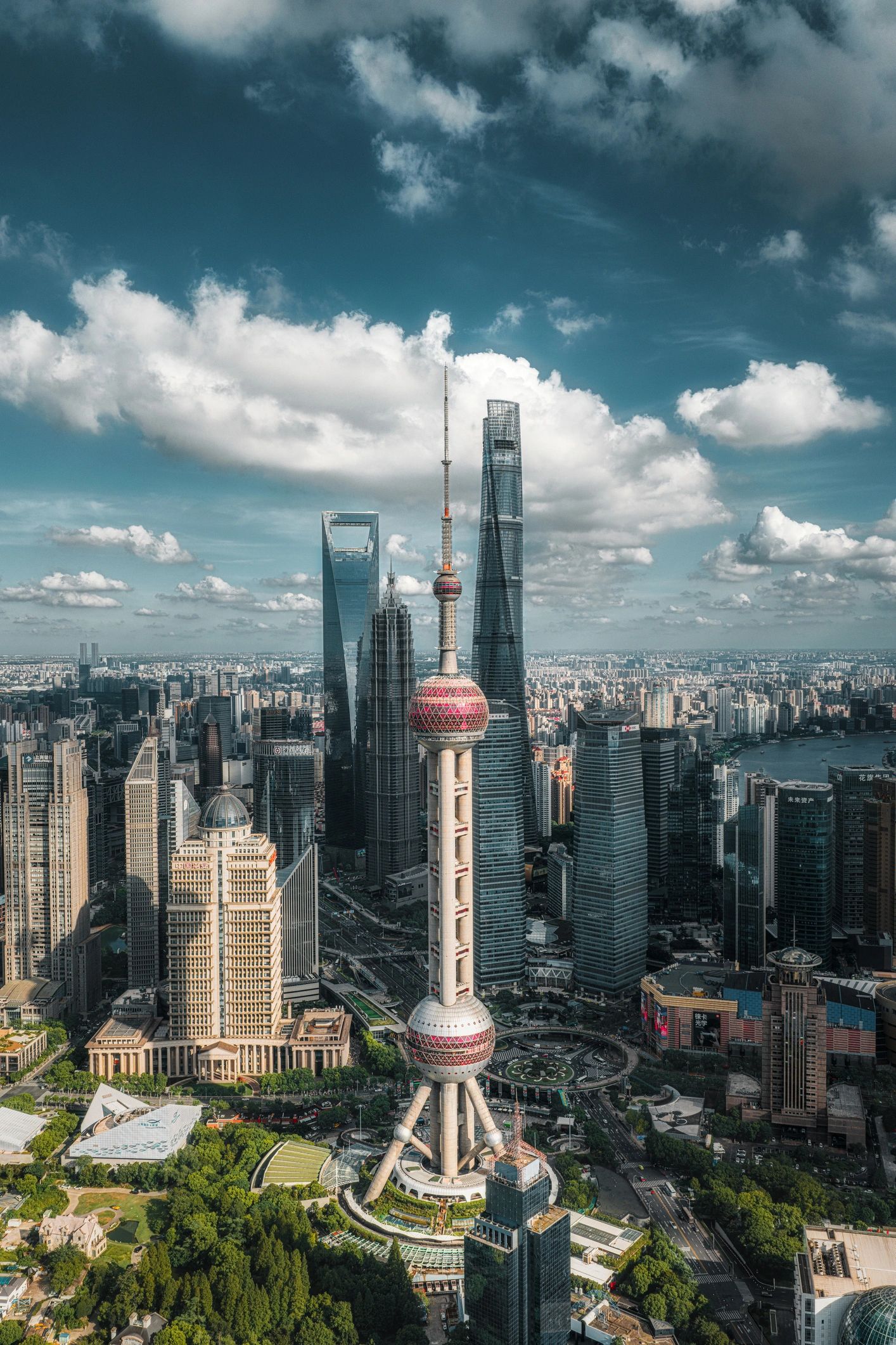 Modern city buildings representing property development